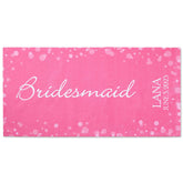 Lofaris Personalized Name Bridal Brigade Bokeh Beach Towel
